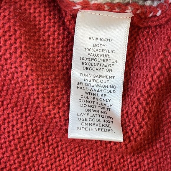 Christmas Sweater by With Love Derek Womens Large Fleece Sequin Accents "Ugly" - Picture 6 of 7